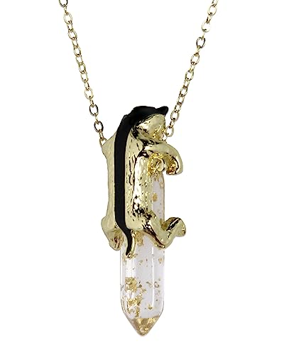 Harry Potter Hufflepuff Badger House Animal Gem Stone Pendant Necklace3