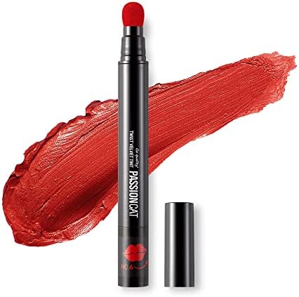 PASSIONCAT Long Lasting Lip Stain for Lips and Cheek Tint | High Pigment Color | lightweight Matte Finish | Weightless | Full Coverage | Twist Velvet Tint #4 (No.4)
