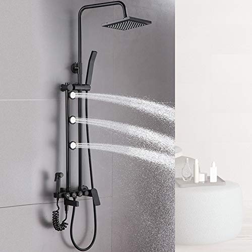 Ensemble de douche multifonction noir mat pour mitigeur eau chaude - 4