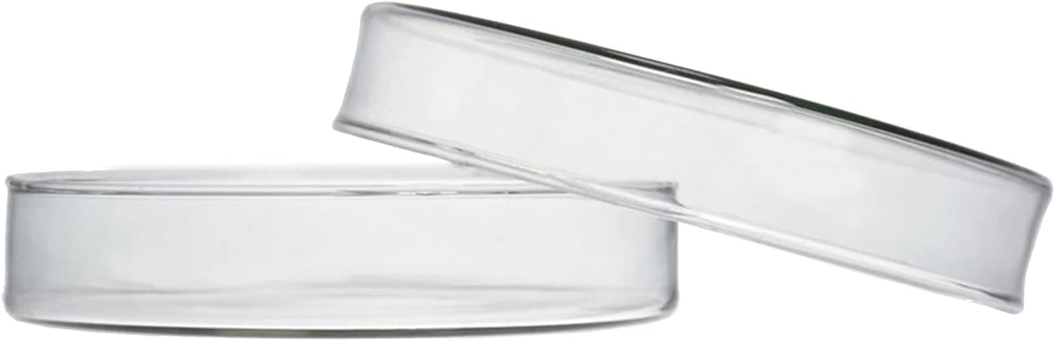200 mm Glas-Petrischale mit Deckel, 32 x 200 mm, 3,3 Borosilikatglas, hitzebeständig, Dickes Glas, Bakterienkultur-Laborschalen, 1 Stück