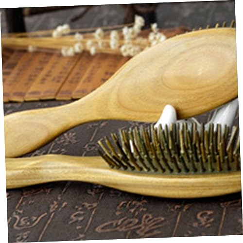 Brosse à cheveux coussin bois ergonomique démêlante