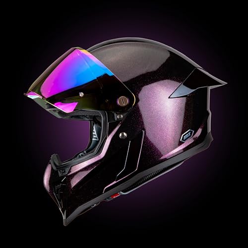 Image of HAX Full Face Motorcycle Helmet for Adult Men and Women, DOT & ECE 22.06 Certified - Powersports Advanced Ventilation Motocross Helmet for Motorbike Street Bike
