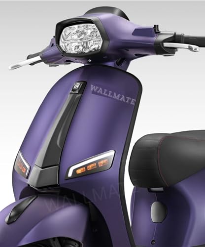 Image of WALLMATE Purple Mat Metallic Vinyl Car Wrap Self Adhesive Bubble Free Sticker for Car, Scooty, Cycle, Bike and Other Vihicle Interior & Exterior Decoration (Purple Metallic, 20X120 in)