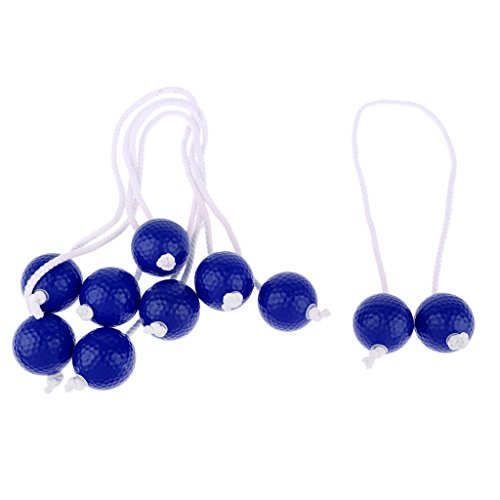 YIJU Bolas de Golfe de 5 Pares - Treino de Treino - Bolas de Golfe de Corda para Crianças - Azul