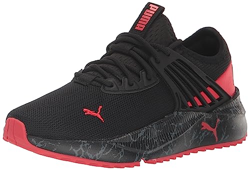 PUMA Shoes Pacer Future Sneaker, 5.5 US Unisex Big Kid, Black-high Risk Red-Castlerock