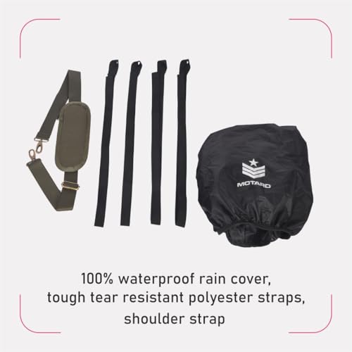 Image of MOTARD Bombardier Motorbike Waterproof Saddle and Tail Bag 65 Liters | Mini Waterproof Tail Bag | Compatible with Sports & Street Motorbikes