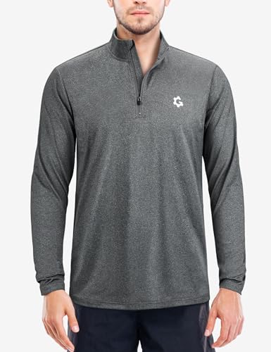 3Pack Quarter Zip Pullover Men 1/4 Zipper Sweatshirts Dry- Fit Long Sleeve Running Athletic Golf Work Out Gym Fishing Shirt Quick Dry Outdoor Active Sports Shirts Gray XL2