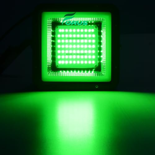 Image of Forus 20W LED Flood Light, Green Light, 4-Year Warranty, IP67 Waterproof Outdoor Lighting, High Mast Halogen Focus Light for Factory, Garage, Parking, Garden, Shop, Warehouse, Tent, Warehouse, 1PC