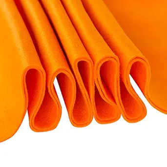 Soft Felt Fabric, 1 Square Yard Felt, 1.4mm Thick Soft Felt by The Yard, Felt Fabric by Yard for Art & Craft Project (Bright Orange)