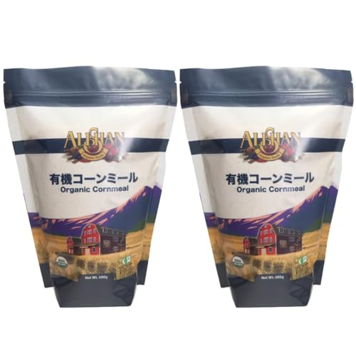 アリサン コーンミール 有 機 680g とうもろこし粉 粗びき オーガニック 遺伝子組み換え不使用 (2袋)