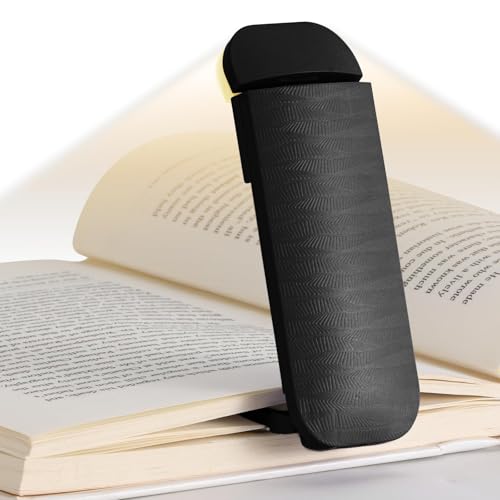 HEMONNKAM Book Reading Light, Rechargeable Clip on Booklight, Eye Caring