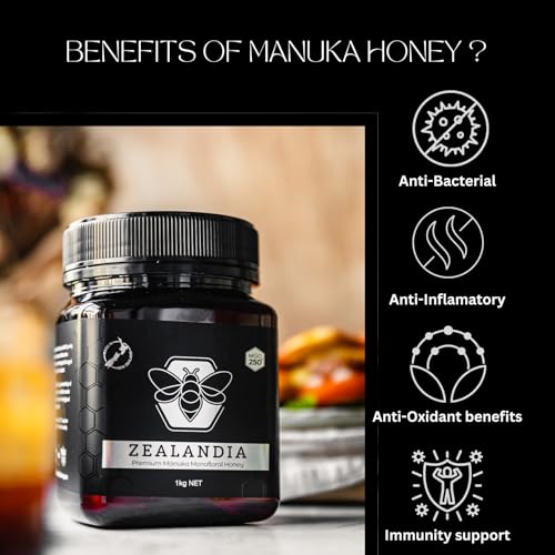 Image of Zealandia Silver Label Manuka Honey, Certified MGO 250+, Premium New Zealand Monofloral Manuka Honey - Pure & Rich, 250g NET (Pack of 1)
