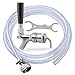 Beer Faucet Beer Line Clamp - PERA Brand Including Draft Beer Faucet, ID 3/16" OD 7/16" Beer Line 5ft Length with Beer Line Connector Hex Nut and Clamp, Spanner Wrench 100% Quality Guarantee