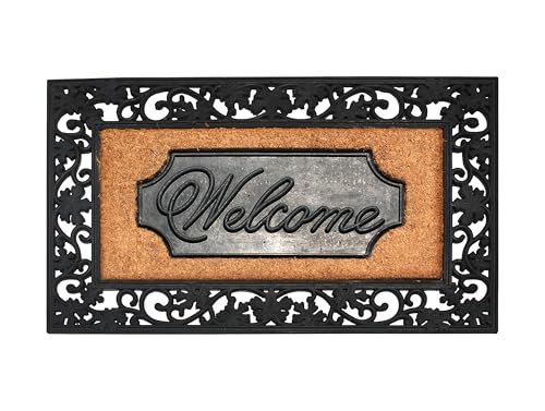 A1HC Natural Coir and Rubber Door Mat, 23