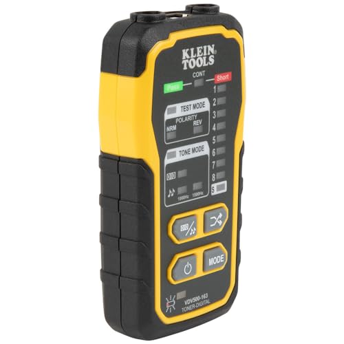 Image of Klein Tools VDV500-163 Wire Tracer Digital Tone Generator Continuity Cable Tester for for Ethernet, Telephone, Speaker, Coax, and Data Cables RJ45, RJ11, RJ12