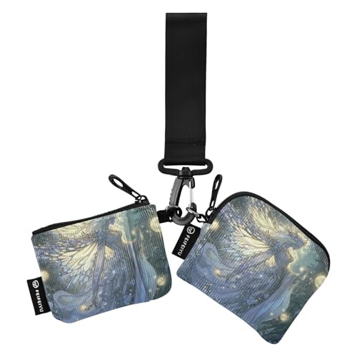 Fairy Game Anime Girl Women's Wallets Card Cases Large Capacity Change Purse Key Holder with Zipper Coin Pocket for Work Travel 2 Pcs Wallet para tarjetas de Mujer