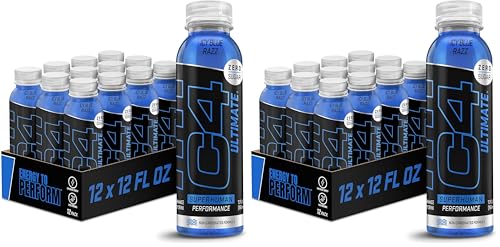 Image of C4 Ultimate Non-Carbonated Zero Sugar Energy Drink, Pre Workout Drink + Beta Alanine, 12 Fl Oz (Pack of 24)