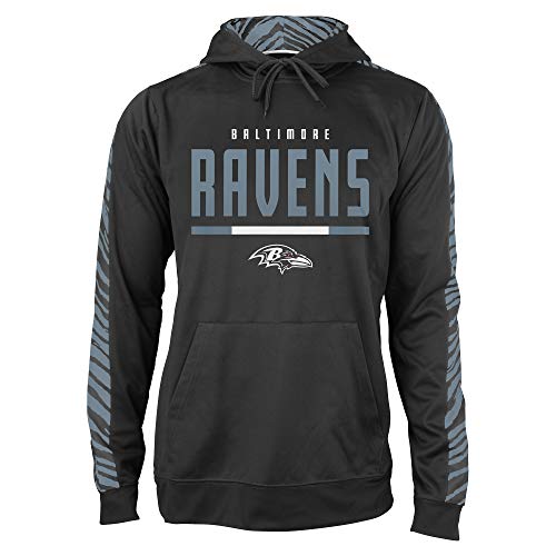 Zubaz NFL fleece hoodie with zebra tonal sleeve panels