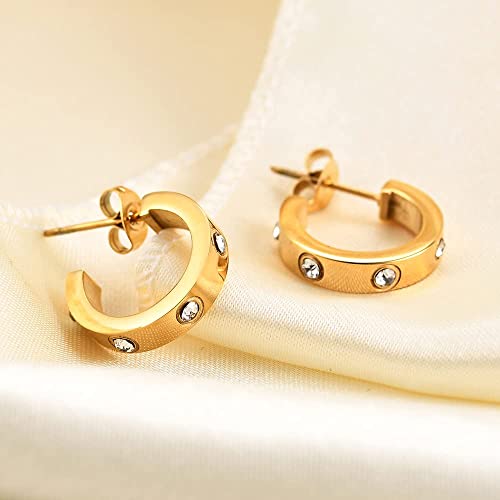 VQYSKO Love Friendship Earrings Gifts for Women Teen Jewelry Gold