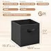 STORAGE MANIAC Storage Cubes, 11 Inch Durable 6 Pack Fabric Foldable Collapsible Bins with Handles for Organization, Closet, Shelves, Offices, Toys, Black