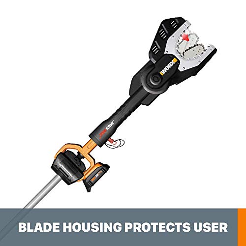 Worx WG321 20V Power Share Cordless 6-inch JawSaw Chainsaw with 5-ft Extension Pole