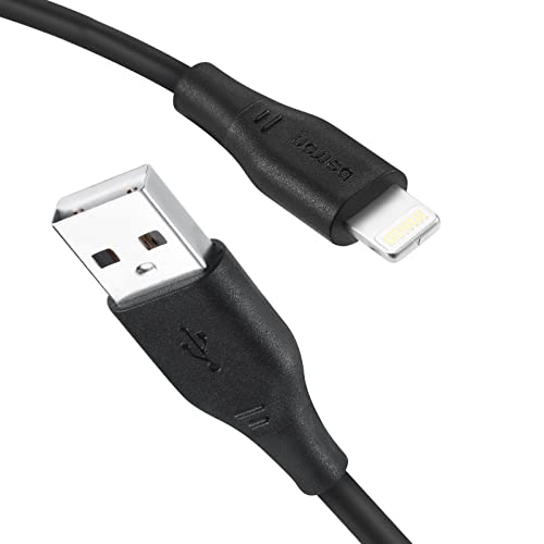 Betron USB Charging Cable, Fast iPhone Charger Cable with USB to Lightning Connection, Compatible with iPhone 14 13 12 11 XS XR X Pro Max Mini 8 7 6S 6 Plus 5S SE iPad iPod, 1M, Black