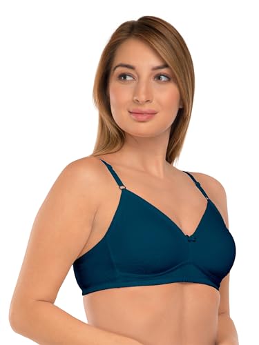Image of DAISY DEE Women's Girls Cotton Non-Padded Wirefree Seamless Full Coverage Comfortfit Everyday Use T-Shirt Bra - NDSZN
