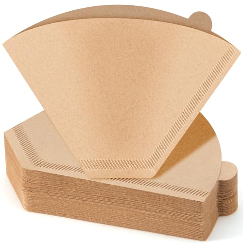 100 Count Coffee Filters #4, Premium Cone Coffee Filters 8-12 cup, Unbleached Natural Paper, Disposable Coffee Filters 4 Cone Paper for Pour Over and Drip Coffee Maker