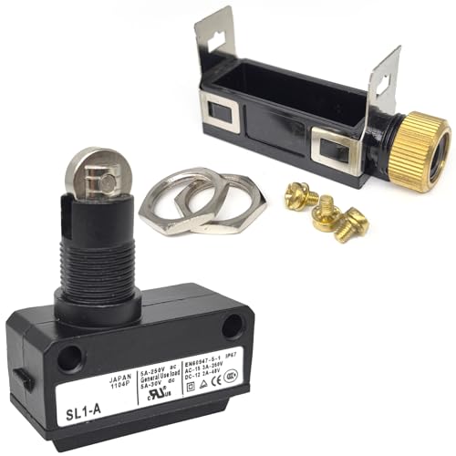 1-Pack SL1-A Limit Switch - EN60947-5-1 Certified SPDT Micro Switch 250VAC/48VDC - Compatible with Yamatake Azbil Systems for Industrial Automation & HVAC Controls