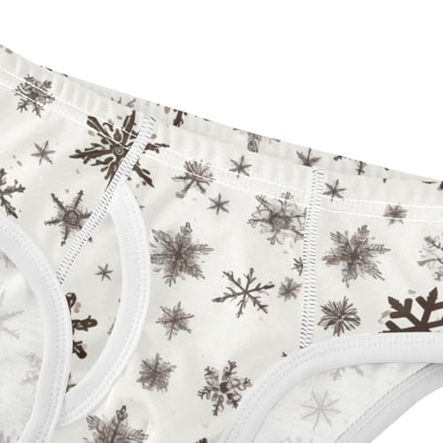 KLL Snowflake Black and White Background Baby Boys Pure Cotton Underwear Briefs Cute Undies4