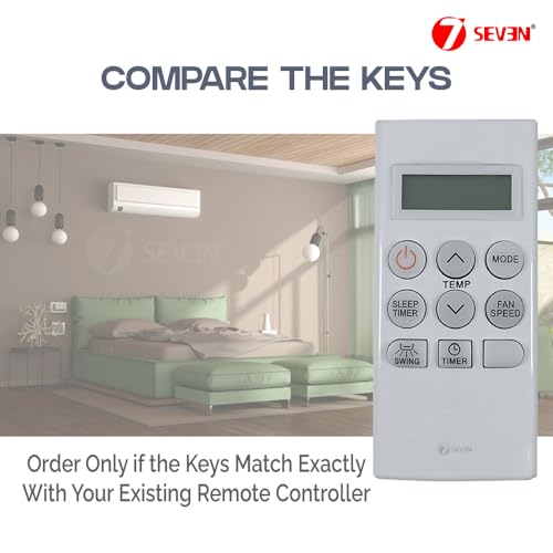 Image of 7SEVEN Compatible of Lg Ac Remote Original AKB73756203 Model 114 Suitable for Lg Air Conditioner and Refrigeration Make Sure Replicate Genuine Remote Exactly