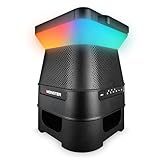 Monster Solar X Speaker - Bluetooth Wireless Solar Powered 360 Degree Sound with LED, Easy Connect, 8 Hours of Playtime and 30W Bass