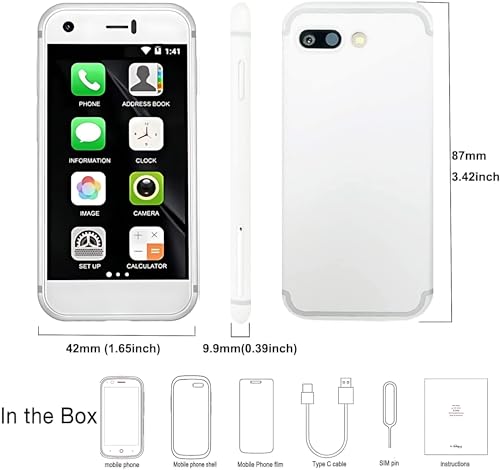 Hipipooo Super Small Mini Smartphone 3G Dual Sim Mobile Phone 2+16Gb Rom 5.0Mp Quad Core Dual Standby Unlocked Small Phones Kids Phone Pocket 2.5 Inch Android Mini Cellphone thumb #5
