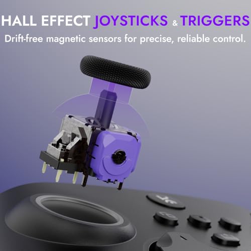 Image of Kreo Surge LITE Wired Gaming Controller for PC | Hall Effect Joysticks & Triggers | 1000Hz Polling Rate | Dual Asymmetric Rumble | Turbo Mode | Programmable Macro Buttons | USB-A | Windows, macOS, Android Compatible