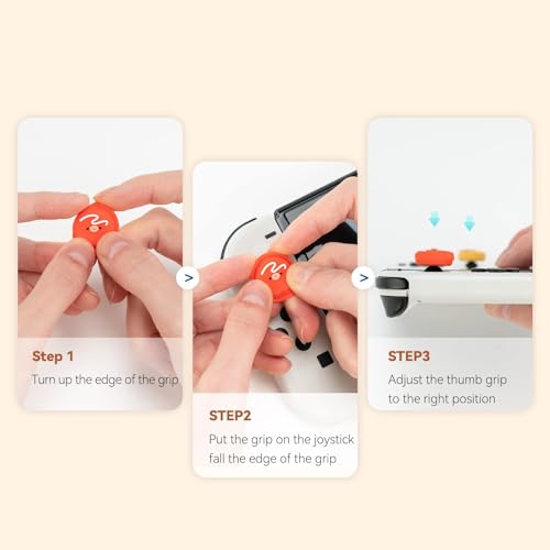 Image of GeekShare Cute Thumb Grip Caps Compatible with Switch / OLED / Switch Lite ,Soft Silicone Joystick Rocker Cover,4PCS- Takoyaki