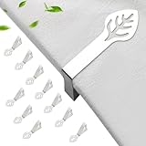 BIDEX 10 Pack Leaf Tablecloth Clips – Heavy Duty Stainless Steel Table Cloth Holders for Picnic, Camping, Patio & Wedding – Decorative Outdoor Cover Clamps for Round, Square & RV Tables