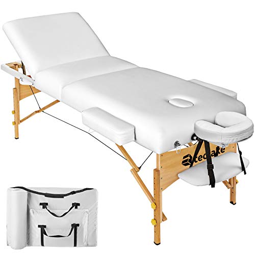 TecTake Table Lit de Massage Pliante Portable - diverses couleurs au choix (Blanc) TecTake Table Lit de Massage Pliante Portable - diverses couleurs au choix (Blanc)