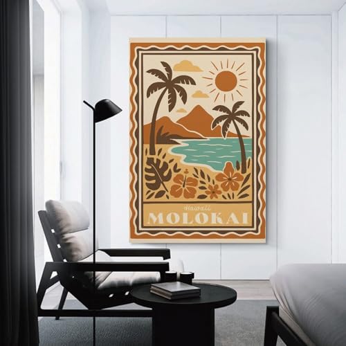 Tableau sur toile tropical pour salon et chambre : évadez-vous à Hawaii