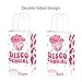 12 Pcs Disco Fever Themed Gift Bags with 4 Assorted Vibrant Designs for Parties, Birthdays, Celebrations, Paper Handled Gift Boxes for All Age Groups