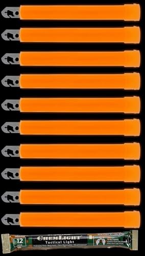 Cyalume Military Grade Orange Glow Sticks (Pack of 10)