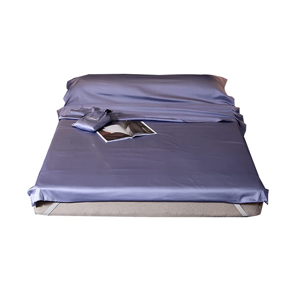 Cabaña Saco de Dormir con Bolsa Ideal para Interior Hostels Cabañas Albergues Camping Exterior (Morado#2,190 * 210cm)