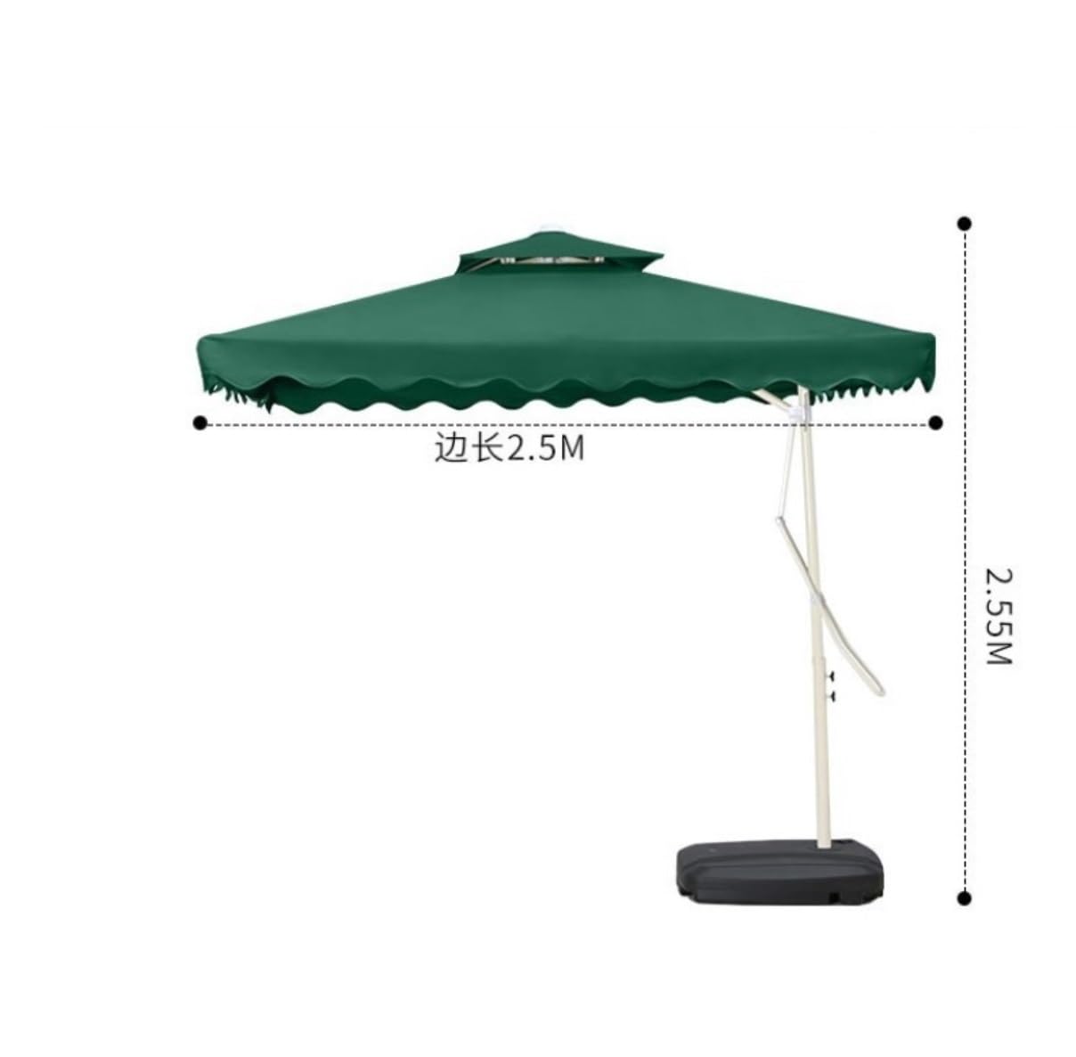 Parasol Zewnętrzny Parasol Ogrodowy Duży Parasol O Długości 8,2 Stopy Z Podstawą Parasol Zewnętrzny Na Dziedzińcu Parasol Ogrodowy Parasol Plażowy Kwadratowy Parasol Z Podwójnym Blatem Parasol Tarasow
