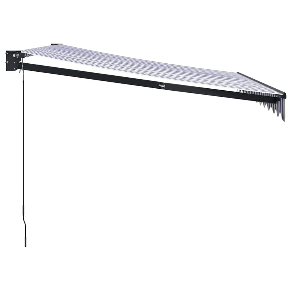 Toldo retráctil Aluminio y Tela Azul y 3x2,5 m, Toldos, 15.48 kg-3154446