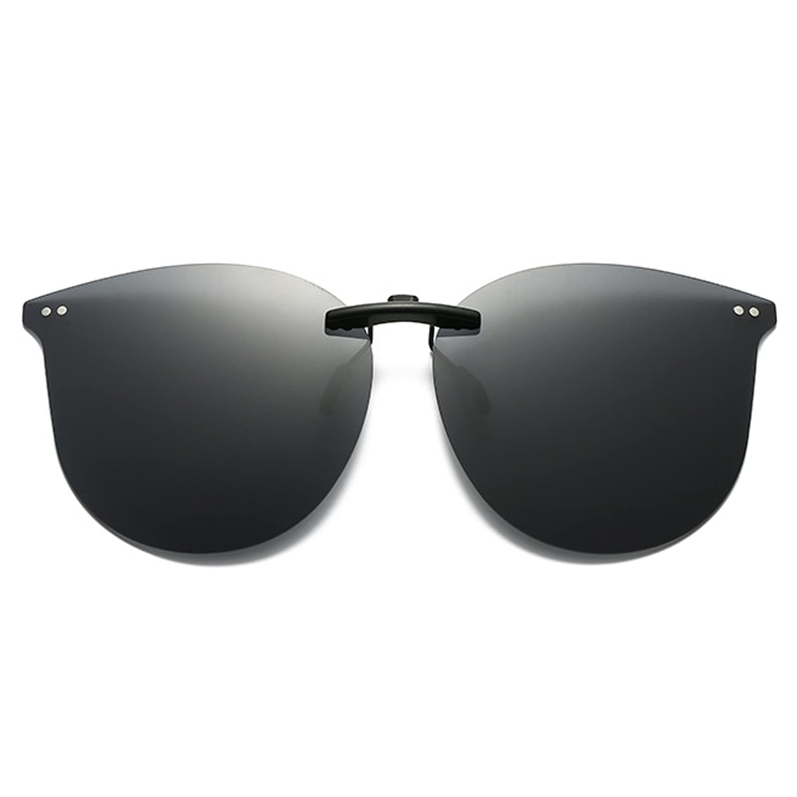 FF FRAZALAPolarized Clip On Sunglasses Oversized UV protection Compact Fit Non-Flip Sunglasses Over Prescription Glasses