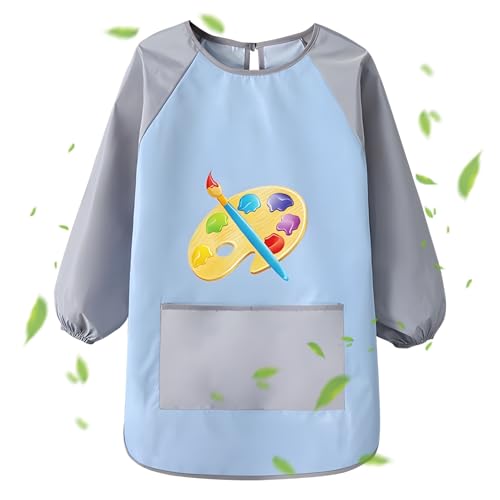 Rrlihjgu   Blusa de pintura para niños pequeños   Delantal impermeable   Blusa de manga larga transpirable para jardín, escuela o repostería, cocina, clase DIY, XL