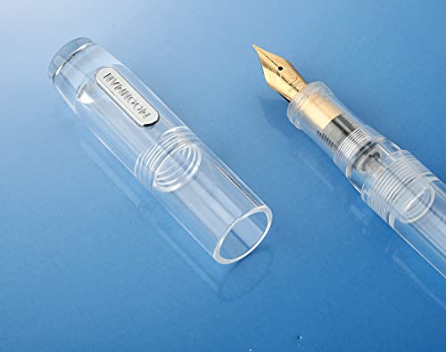 Stylo plume à pointe extra fine C3 en acrylique transparent avec convertisseur - 3