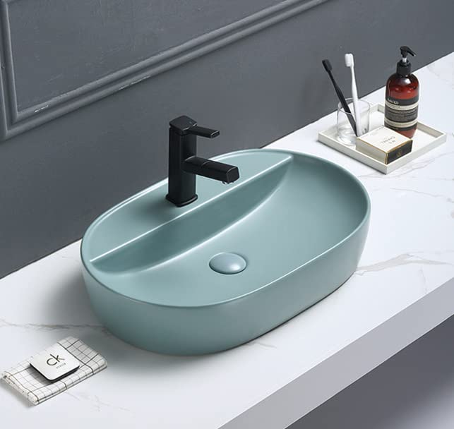 Countertop washbasin, Aqua Green Matt