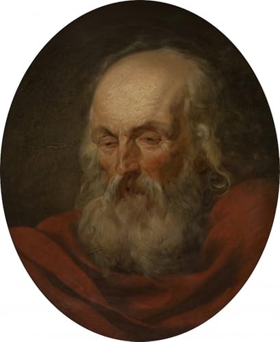 Impresión en lienzo de alta calidad Testa di vecchio di Benoît Suvée para decoración de pared