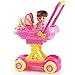 Yulihaoo Kinder-Kinderwagen, Puppenwagen, Kleinkinder, Kinderspielzeug, Buggy, Einkaufswagen, Baby-Spielzeug für Säuglinge für Mädchen, Babys, Geburtstagsgeschenke mit Puppe, 45,7 cm Set