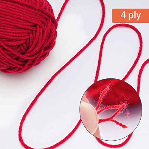 Image of NICEEC 300g Soft Assorted Colors Yarn - Sport Weight,100% Acrylic, 4 Ply, Bonbons Yarn for Crochet & Knit, DIY Project Starter Kit for Kids or Adults(Total 870yds) - Rainbow